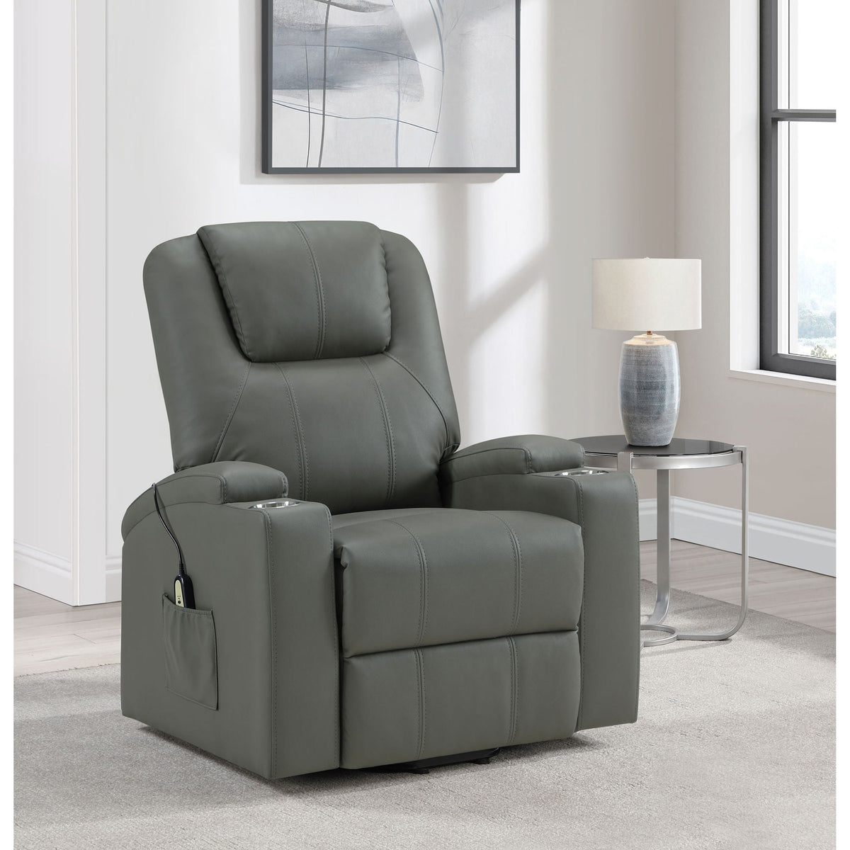 Macklin Power Lift Massage Recliner with Heat