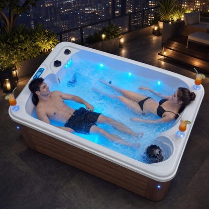 Aeris 2-Person Outdoor Hot Tub with 15 Hydro Jets