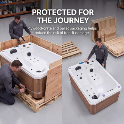 Aeris 2-Person Outdoor Hot Tub with 15 Hydro Jets