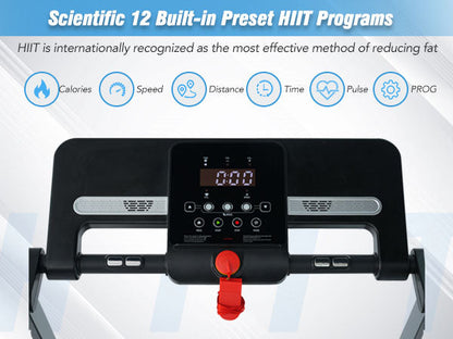 Folding Walking Pad Treadmill with Incline and Bluetooth
