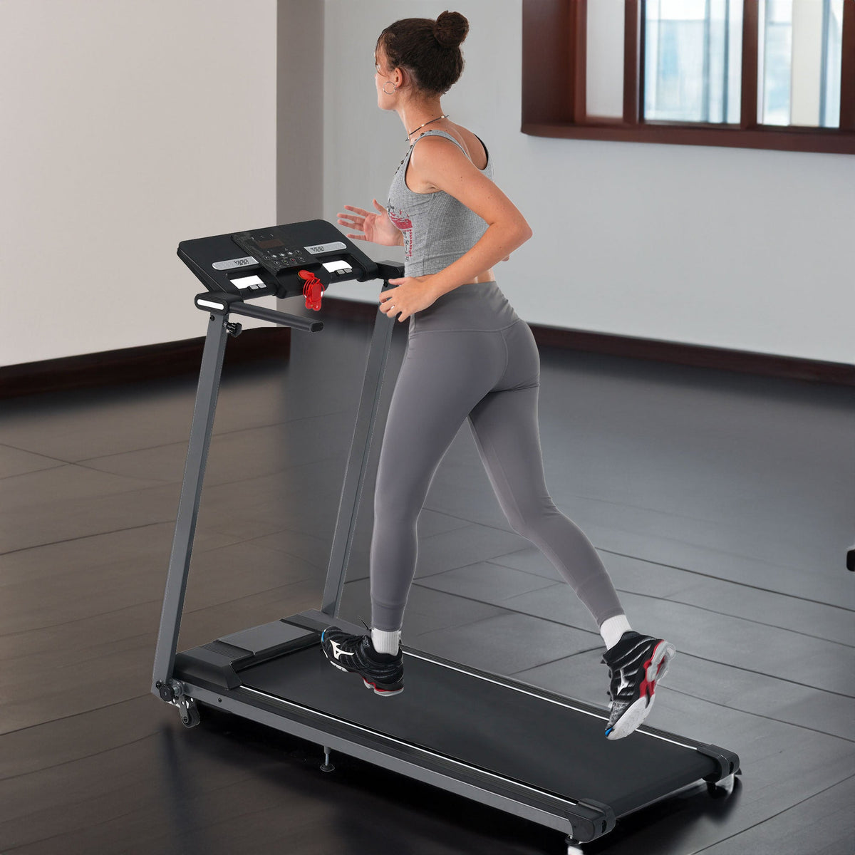 Folding Walking Pad Treadmill with Incline and Bluetooth