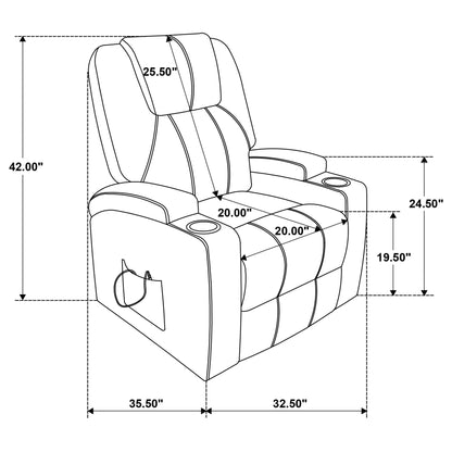 Macklin Power Lift Massage Recliner with Heat