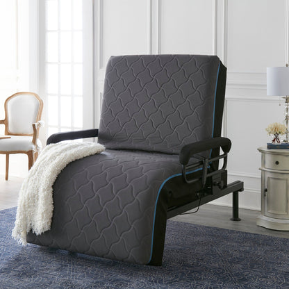 Adjustable Sleep-to-Stand Bed with Lift Assist – Dark Gray