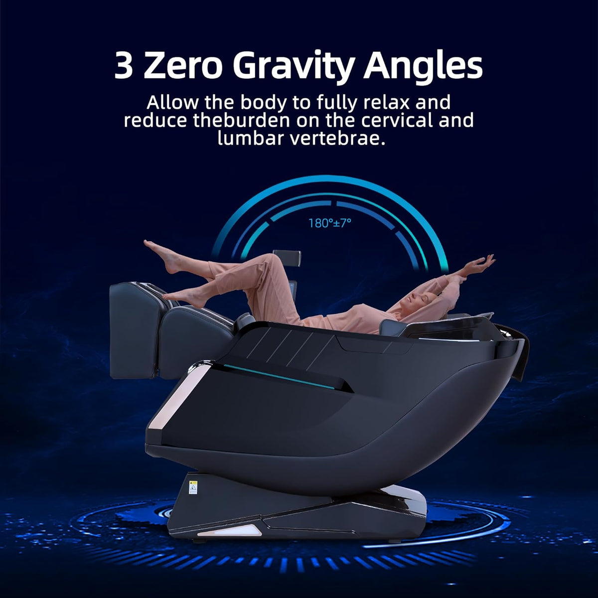 Massage Chair 4D Full Body Extended Sl-Track Zero Gravity Shiatsu Recliner