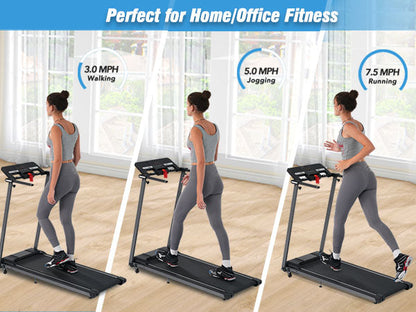 Folding Walking Pad Treadmill with Incline and Bluetooth