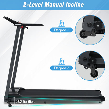 Folding Walking Pad Treadmill with Incline and Bluetooth