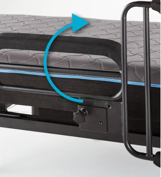Adjustable Sleep-to-Stand Bed with Lift Assist – Dark Gray