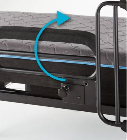 Adjustable Sleep-to-Stand Bed with Lift Assist – Dark Gray