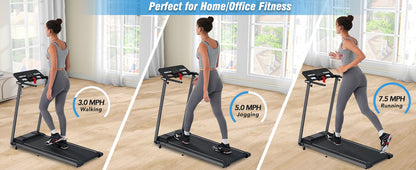 Folding Walking Pad Treadmill with Incline and Bluetooth