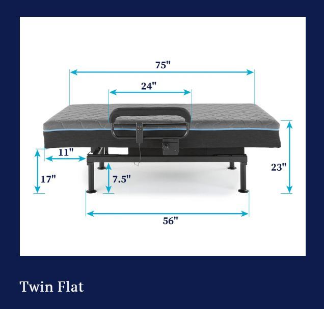Adjustable Sleep-to-Stand Bed with Lift Assist – Dark Gray