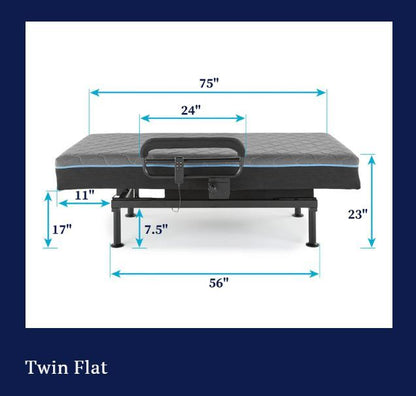 Adjustable Sleep-to-Stand Bed with Lift Assist – Dark Gray