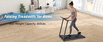 Folding Walking Pad Treadmill with Incline and Bluetooth