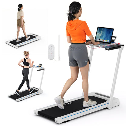 3-in-1 Folding Treadmill with Desk and LCD Display
