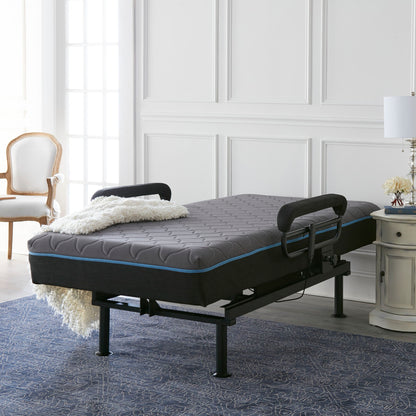 Adjustable Sleep-to-Stand Bed with Lift Assist – Dark Gray