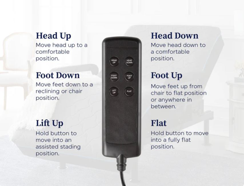 Adjustable Sleep-to-Stand Bed with Lift Assist – Dark Gray