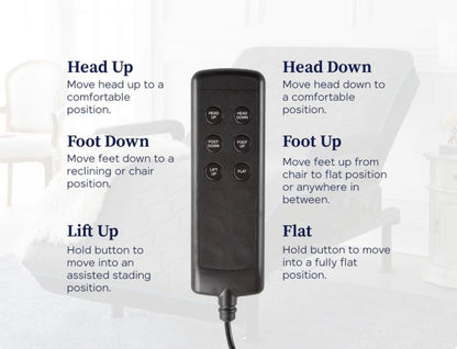 Adjustable Sleep-to-Stand Bed with Lift Assist – Dark Gray