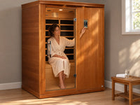 Madrid Elite 3 Person Low EMF Infrared Lighting Home Sauna — Lifestyle