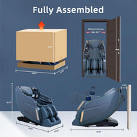 4D Massage Chair Full Body Zero Gravity Massage Chair Recliner Shiatsu with Heat, AI Voice Control, Foot Roller & 3-Zone Heating - Home Electric Massager for Mom/Wife/Dad/Home Office