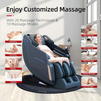 4D Massage Chair Full Body Zero Gravity Massage Chair Recliner Shiatsu with Heat, AI Voice Control, Foot Roller & 3-Zone Heating - Home Electric Massager for Mom/Wife/Dad/Home Office
