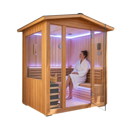 Solenne Outdoor 4-Person Traditional Steam Sauna