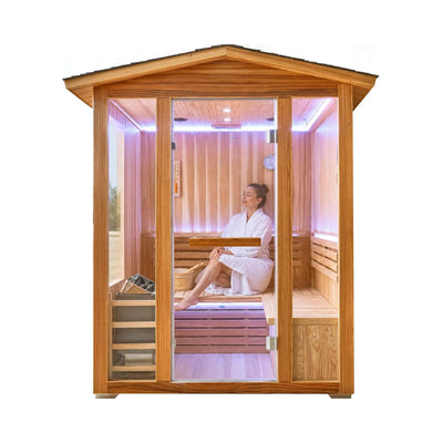 Solenne Outdoor 4-Person Traditional Steam Sauna