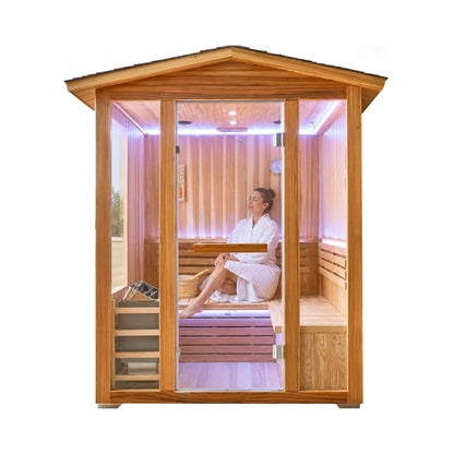 Solenne Outdoor 4-Person Traditional Steam Sauna
