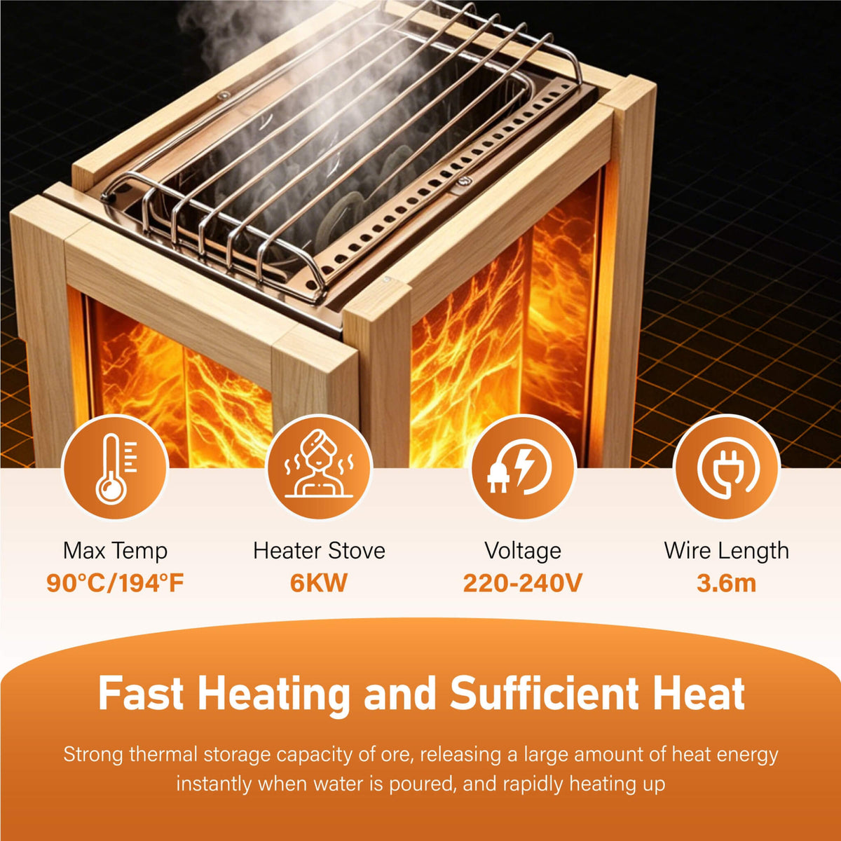 Solenne Outdoor 4-Person Traditional Steam Sauna