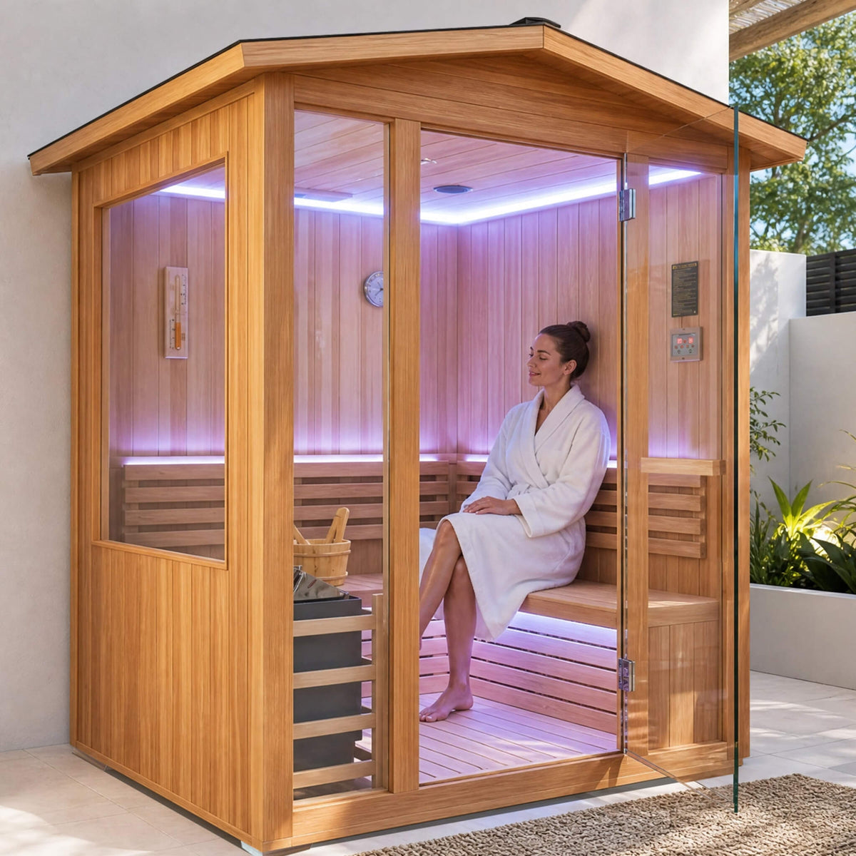 Solenne Outdoor 4-Person Traditional Steam Sauna