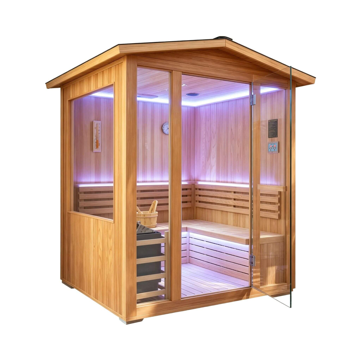 Solenne Outdoor 4-Person Traditional Steam Sauna