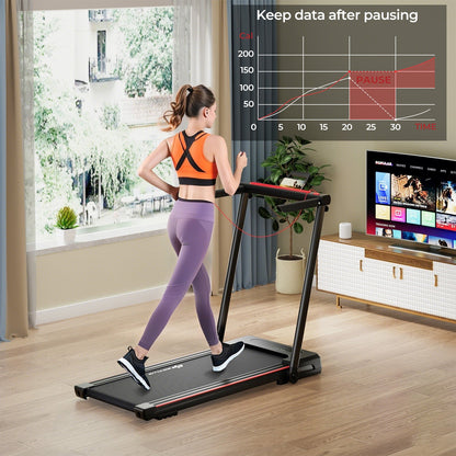 3-in-1 Folding Treadmill with Desk and LCD Display